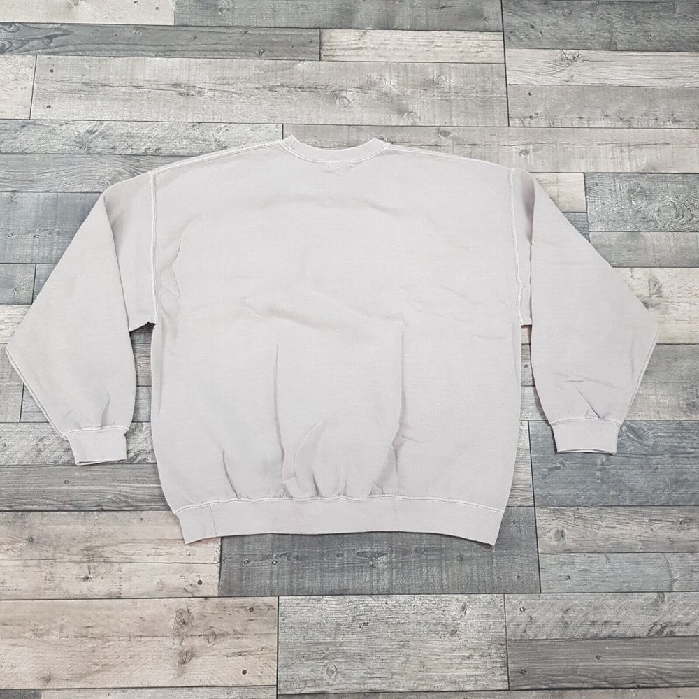 Urban Outfitters BDG Mens Sweatshirt Top Large Grey Embroidered Logo Crew BNWT - Picture 2 of 11